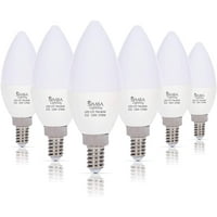 Pack of 6 for Crystal 40W Equivalent LVWIT B11 LED Filament Bulb 4.5W 3000K Soft White Dimmable E12 Candelabra Base Chandelier and Ceiling Fan Lights Flame Tip